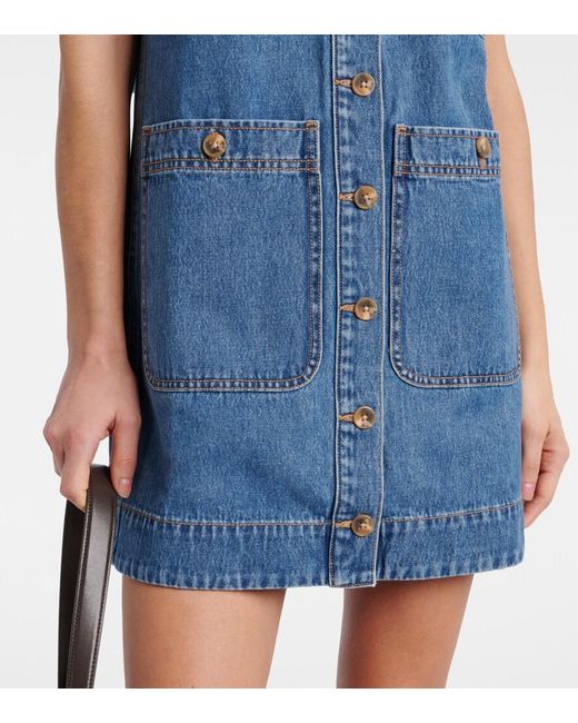 Veronica Beard Blue Oakley Denim Minidress