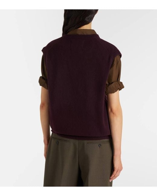 Extreme Cashmere Red N°243 Spencer Cashmere-Blend Sweater Vest