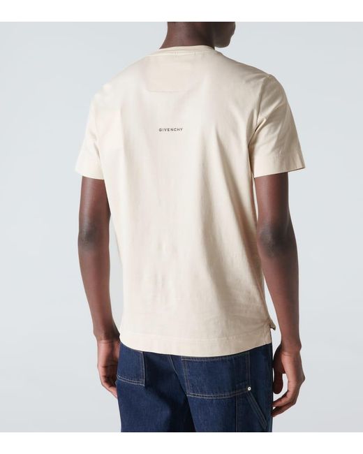 T-shirt in jersey di cotone di Givenchy in Natural da Uomo