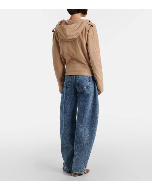 Alaïa Natural Suede Biker Jacket