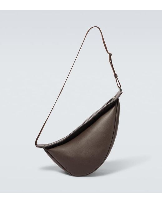 The Row Messenger Bag Slouchy Banana Aus Leder in Brown für Herren
