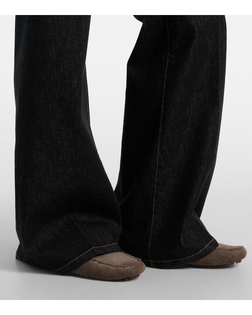 Brunello Cucinelli Black Monili Flared Jeans