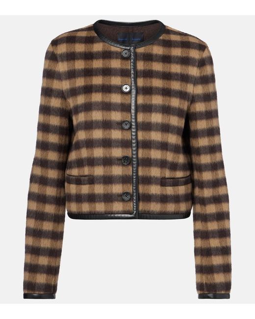 Chaqueta En Mezcla De Lana Con Piel Proenza Schouler de color Brown
