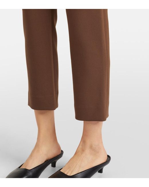 Veronica Beard Brown Stila Cropped Slim Pants
