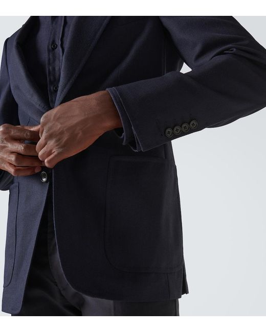 Tom Ford Blue Wool, Mohair, And Silk Suit Jacket for men