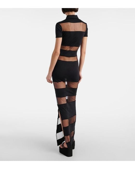 Robe Longue Rayee Coperni en coloris Black