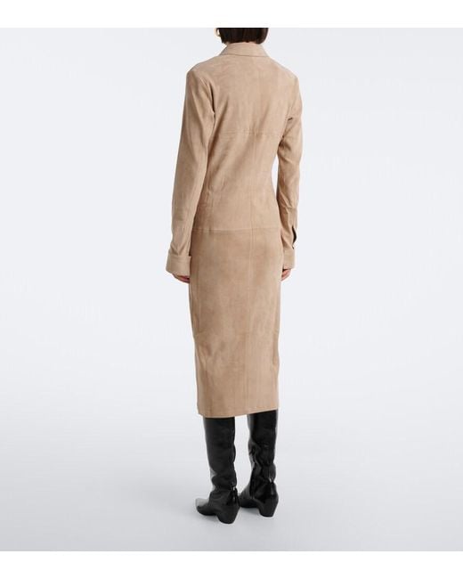 Stouls Natural Becky Suede Shirt Dress