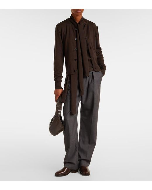 Lemaire Black Cardigan Aus Einem Wollgemisch