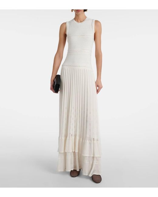 Ulla Johnson White Maxikleid Mireille Aus Strick