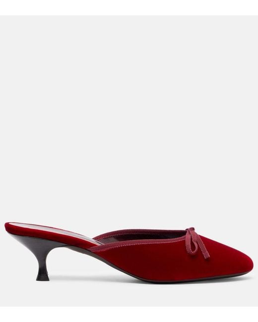 Herbert Levine Red 24/7 Velvet Mules