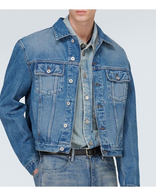 Jacquemus Medium Washed Denim Jacket in Blue für Herren