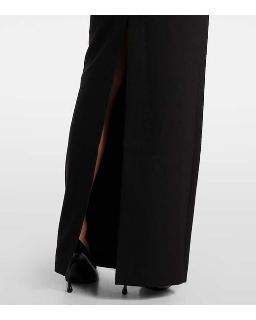 Roland Mouret Black Verzierte Robe Aus Crepe