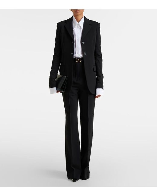 Sportmax Black Single-Breasted Blazer