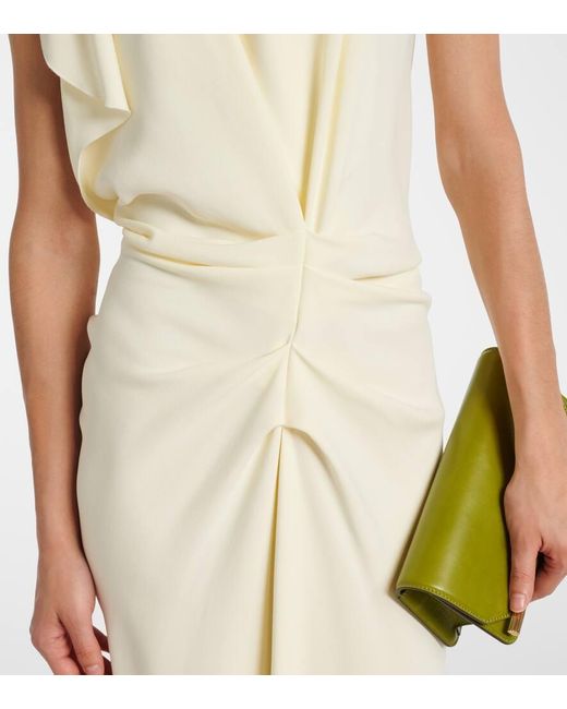 Robe Midi En Crepe De Satin Victoria Beckham en coloris Natural