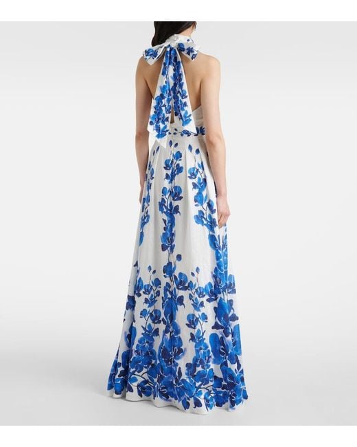 Rebecca Vallance Orchid Blues Floral Maxi Dress