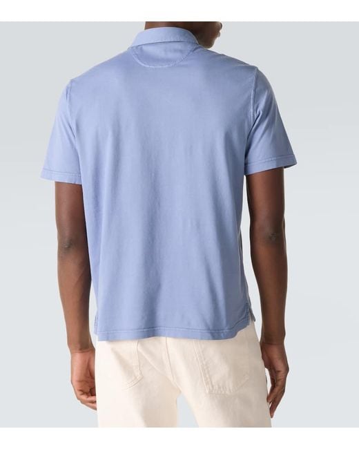 Fedeli Polohemd Zero Aus Baumwoll-Jersey in Blue für Herren
