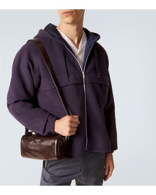 Prada Black Leather Tote Bag for men