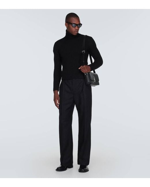 Saint Laurent Black Army Leather Derby Shoes for men