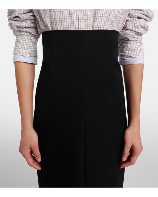 The Row Black Iphora Wool Maxi Skirt