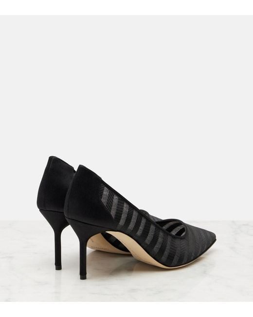 Manolo Blahnik Black Bbla Organza Pumps