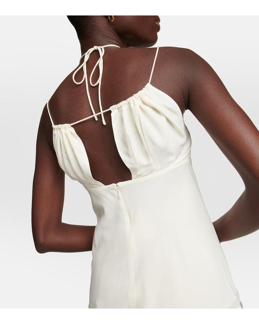 Top De Seda Fruncido Totême de color White