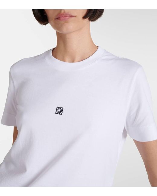 Givenchy White T-Shirt 4G aus Baumwoll-Jersey