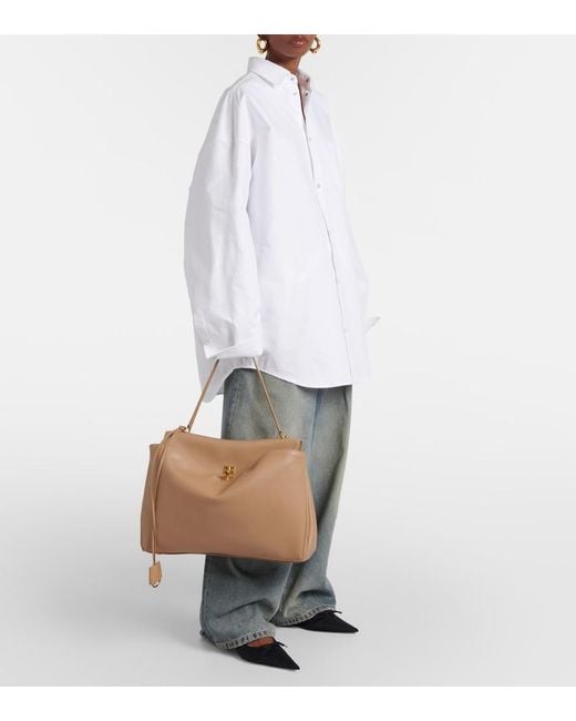 Balenciaga Brown Rodeo Large Leather Shoulder Bag