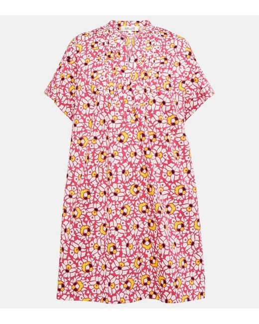 Diane von Furstenberg Red Fiona Mini Dress