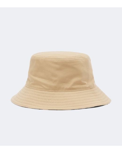 Burberry Natural Ekd Cotton Bucket Hat