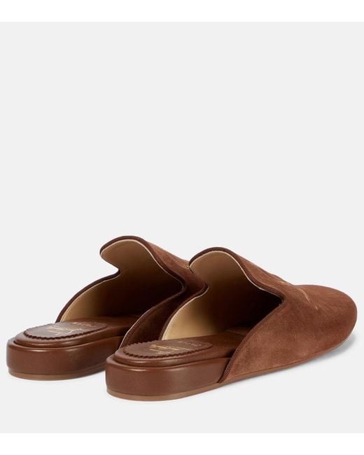 Christian Louboutin Brown Coolito Donna Suede Slippers