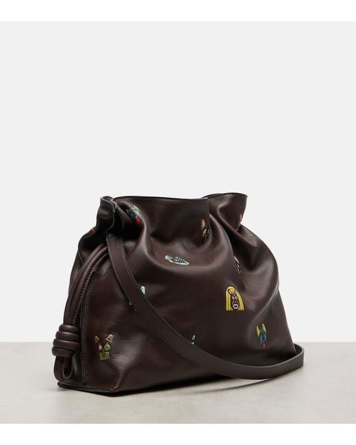 Loewe Brown X Louis Wain Flamenco Medium Clutch