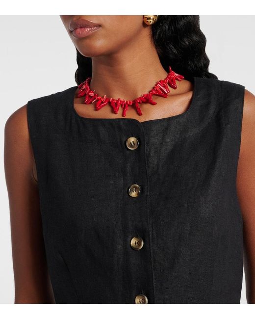 Posse Black Emma Linen Minidress