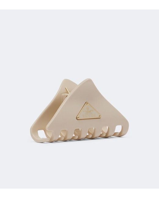 Prada Natural Logo Hair Clip