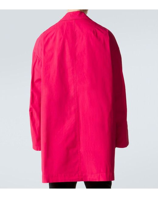 Dries Van Noten Pink Robin Cotton Coat for men