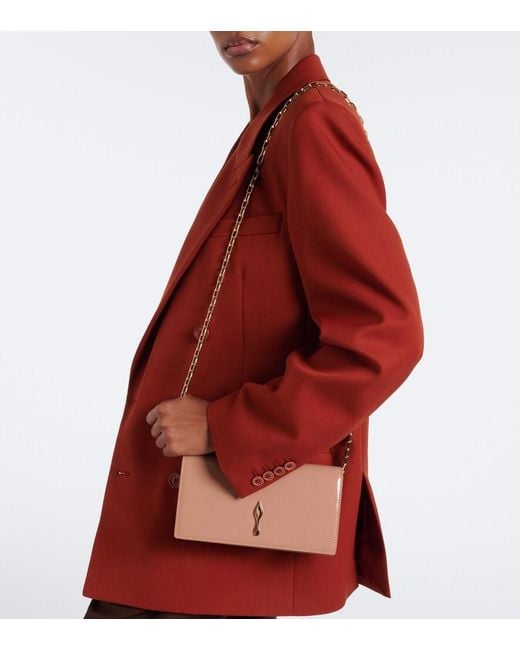 Christian Louboutin Brown Bettina Patent Leather Clutch