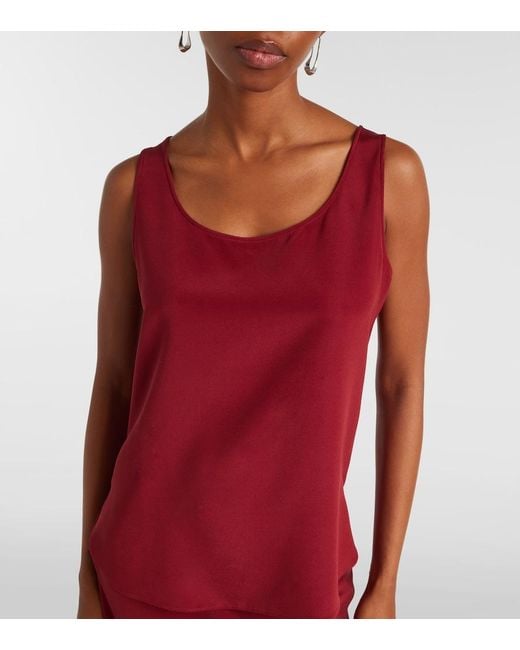 Max Mara Red Pecora Silk-Blend Top