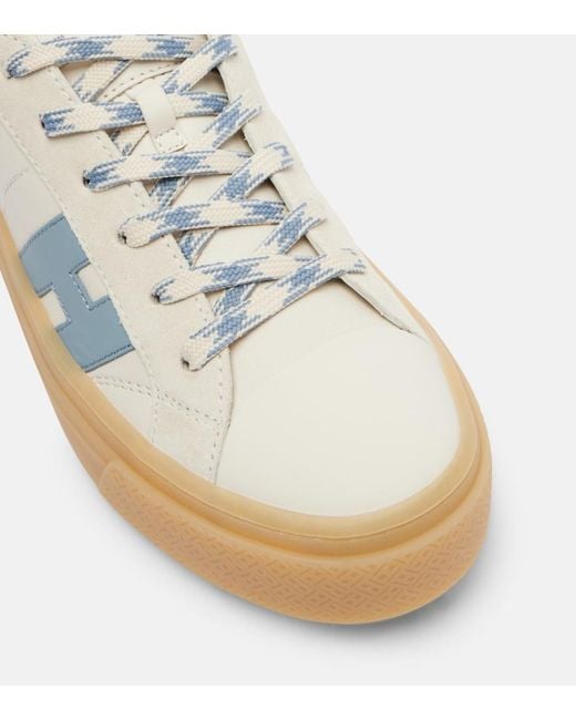 Hogan White Crosswind Leather Sneakers