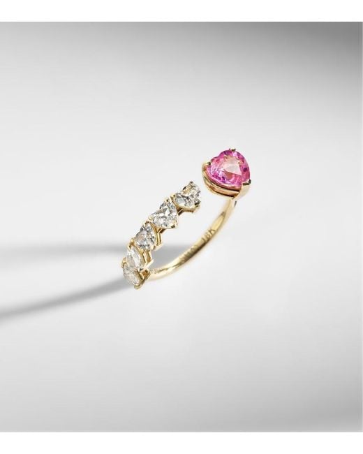 SHAY White 18Kt Ring With Sapphire And Diamonds