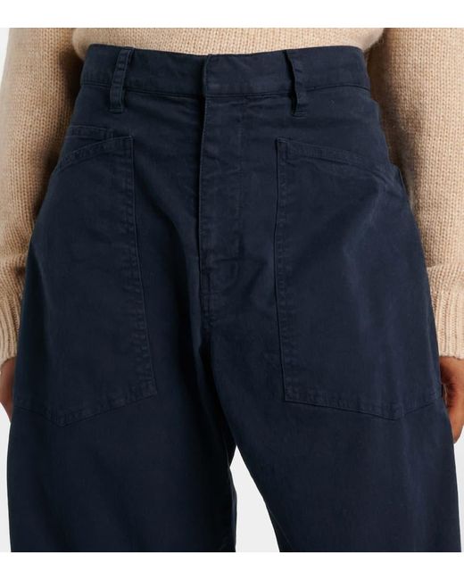 Pantaloni A Gamba Larga Shon di Nili Lotan in Blue