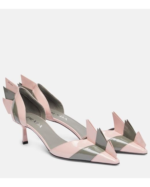 Prada Pink Pumps Aus Lackleder