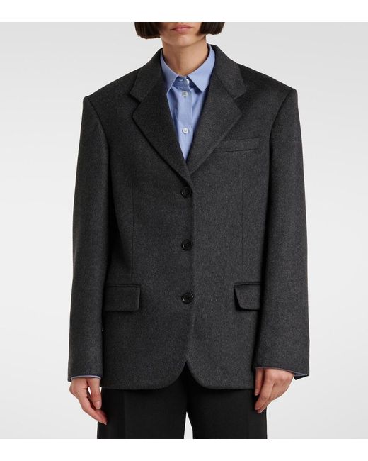 The Row Black Lasonne Cashmere Blazer