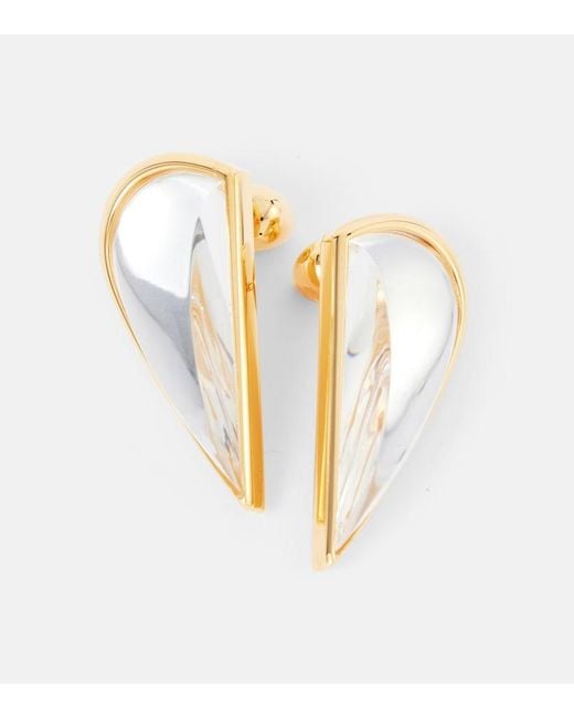 Alaïa White Demi-Cour Bombe Earrings