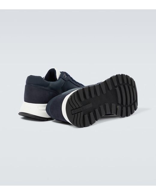 Prada Prax 01 Sneaker Aus Nubuk Und Re-Nylon in Blue für Herren