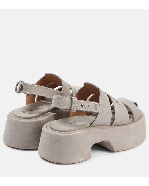 J.W. Anderson Gray Fisherman Leather Platform Sandals