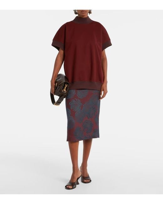 Dries Van Noten Red Sweatshirt Aus Baumwolle