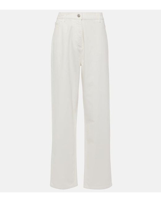 Magda Butrym White Straight Jeans