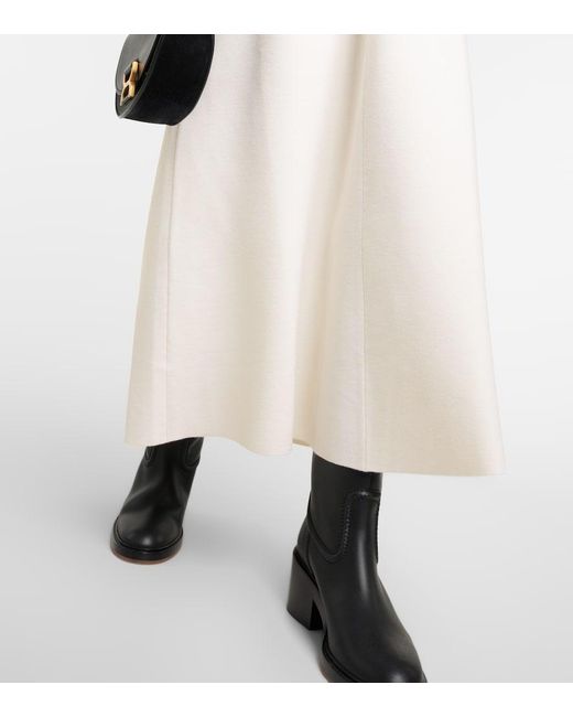 Chloé Natural Wool-Blend Maxi Dress