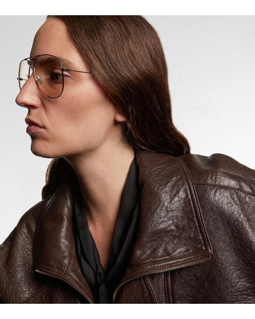 Lunettes De Soleil Classic Aviateur Saint Laurent en coloris Metallic