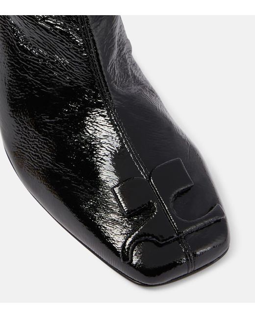 Stivali Heritage in vinile con logo di Courreges in Black