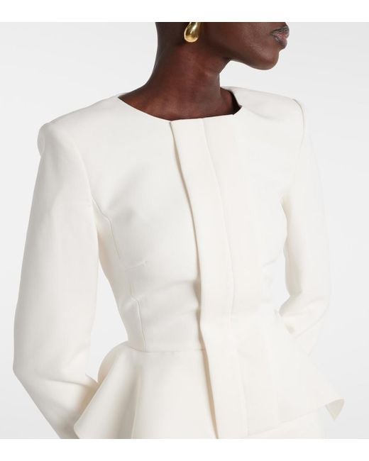 Roland Mouret White Crepe Jacket